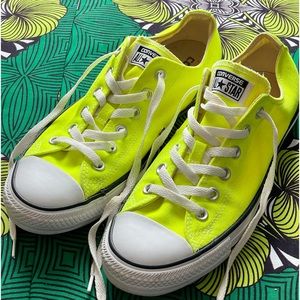 Neon Yellow Converse All-Star Low Top Sneakers